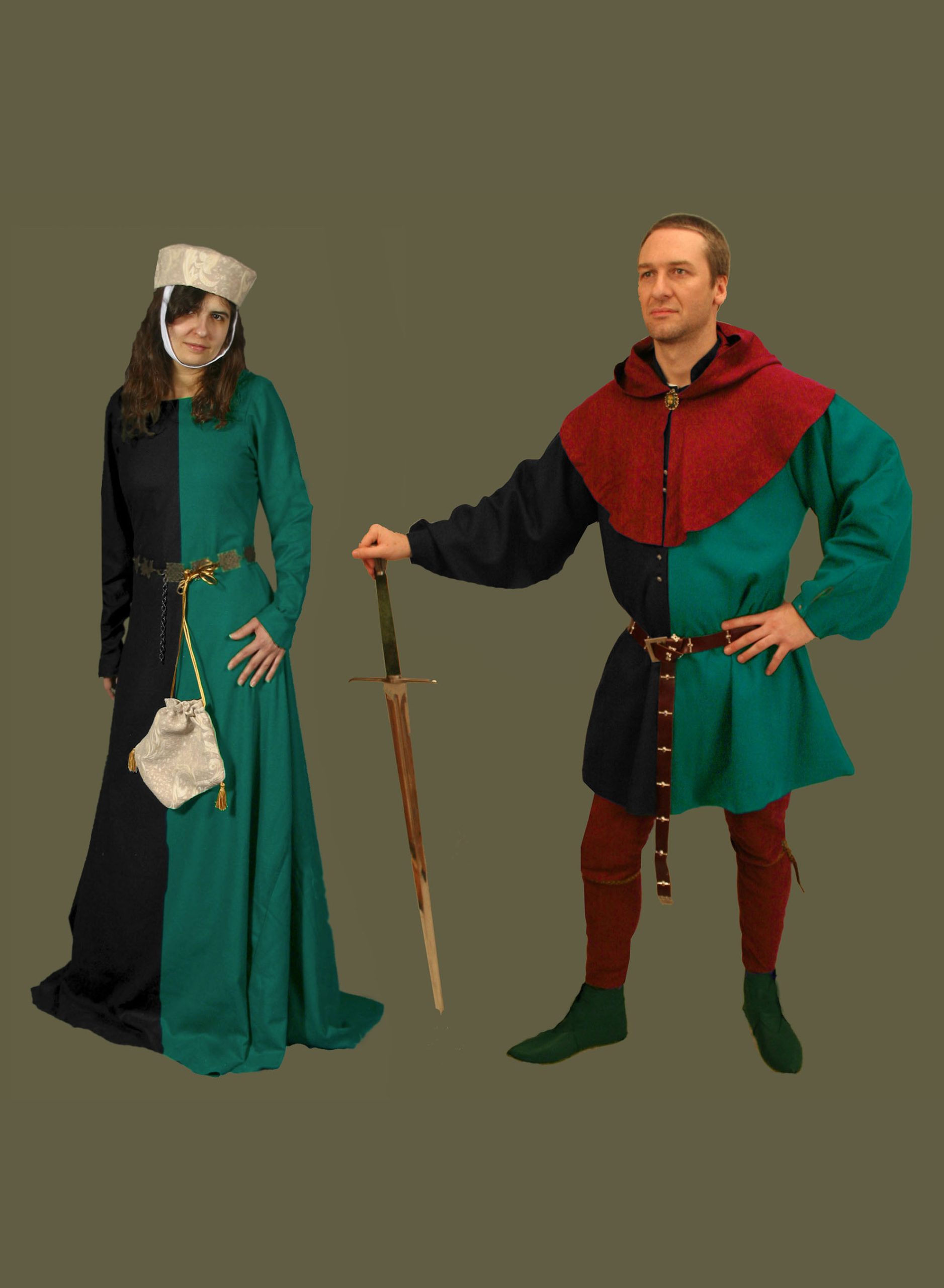 cotte_gown_Particolored_BlkGrnLinen2