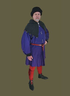 14th Century Reversible Silk Cotte Full Wardrobe