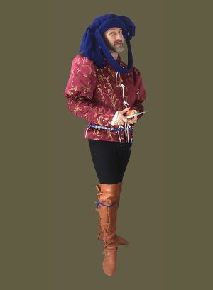 Medieval Men's Brocade Doublet Full Wardrobe