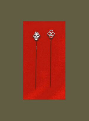 Pair of Pewter Veil Pins