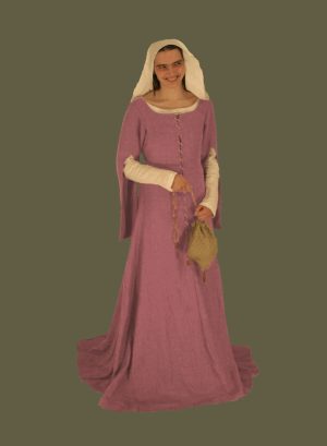 Medieval Linen Frontlaced Gown Full Wardrobe