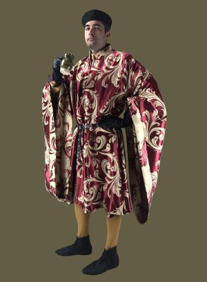 15th c. Men's Brocade Houppelande