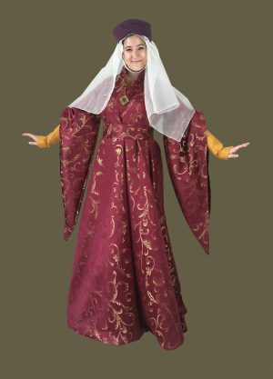 15th c. Brocade Houppelande