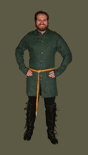 14th c. Reversible Linen Men's Cotehardie