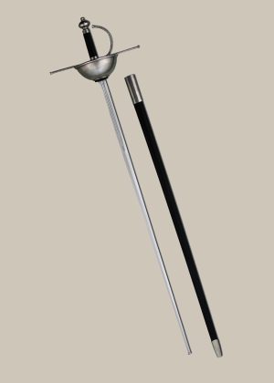 Cup Hilt Rapier with Scabbard